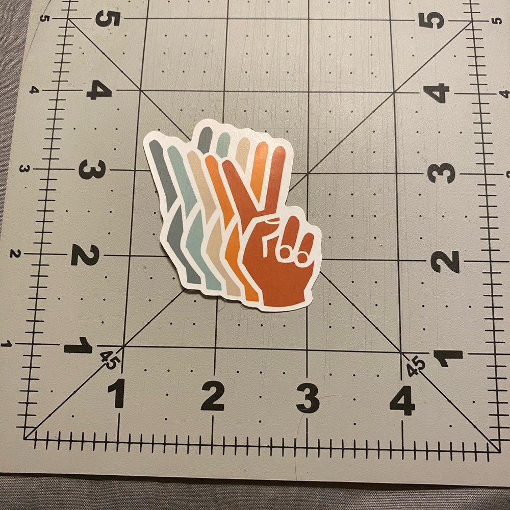 🌈20/$12🌈 Peace Sign Multicolor Sticker - Picture 2 of 3